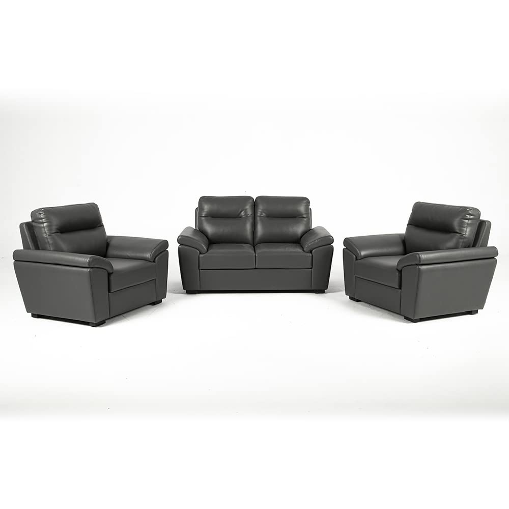 Wakefit Sofa Set | 3 Year Warranty | Sofa 4 Seater, 4 Seater Sofa for Living Room, Wooden Sofa Set, Sofa Set 2+1+1 Seater - Lounger(Jindal : Thundercloud)