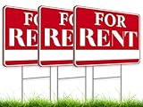 【Home for Rent Hofschild】3 Stück Hofschilder mit Pfählen Garage Verkauf durch Eigentümer Schilder für Immobilien oder Verkaufsschild für Hausbesitzer Haus, für Mietschilder für Immobilien.