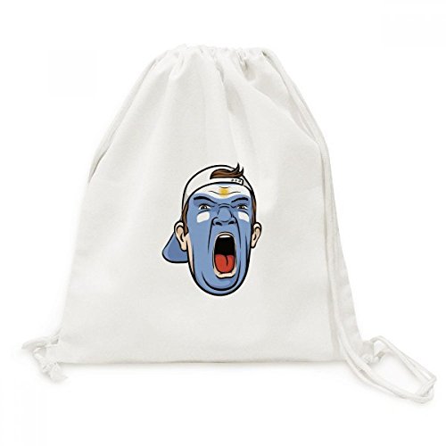 Toile Drawstring Backpack Argentine Maquillage Visage Sac à Dos Cordon