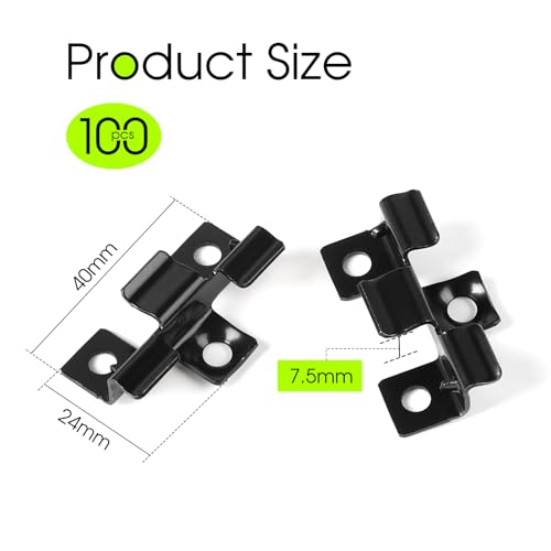 Supaway WPC Clips Pack of 100 Stainless Steel Decking Clips 7.5 mm Black - Image 2
