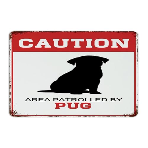 Panneau en métal vintage robuste avec trous de fixation décoration murale aluminium de 30,5 x 45,7 cm