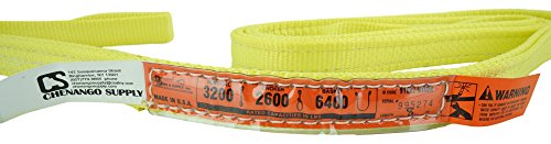 DD Sling (USA Made). Multiple Sizes in Listing! 1" x 8', 2 Ply Twisted Eye, Nylon Lifting Slings, Eye & Eye, Heavy Duty, 3,200 lbs Vertical, 2,600 Choker, 6,400 Basket Capacity (1" x 8')