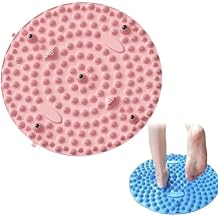 2025 New Foot Reflexology PadRelaxation Massage Mat,Foot Massage mat, Anti Fatigue Walk Stone Acupoint Mat Particle Portable Massage Tool for Walking & Long Sittin C, 55cm