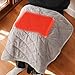 Car Heated Blanket Heated Blanket with Pocket 32x24 in Soft Warm USB Lap for Office Fast-Heating Washable Portable Throw for Home Grey