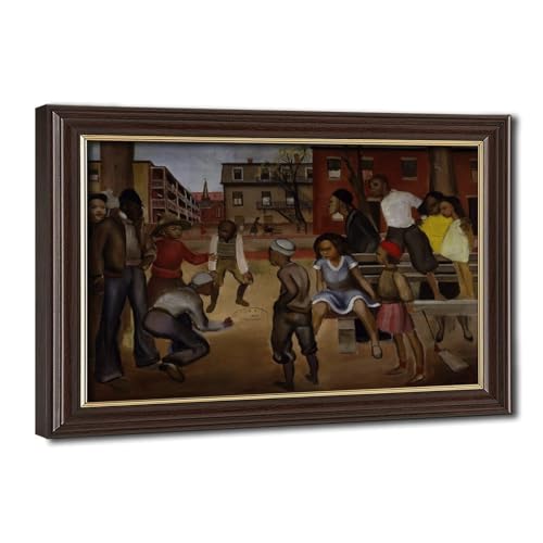 Impression sur toile Crite du joueur de marbre tableau grand format Allan Rohan salon