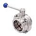 DERNORD Sanitary Butterfly Valve with Pull Handle Stainless Steel 304 Tri Clamp Clover (3