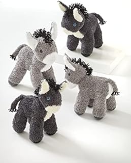 King Cole Double Knit DK Knitting Pattern Donkey Toy in 2 Sizes (9159)