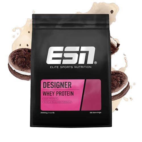 ESN Designer Whey Protein Pulver Protein Pulver Dark Cookie and Cream 2000g 2.0kg 66 Portionen