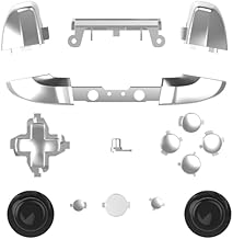 Chrome Color ABXY Dpad Triggers Full Buttons Set Mod Kits for Xbox One Slim / xbox one S Controller with Screwdriver (Torx T6 T8) Set (Chrome silver)