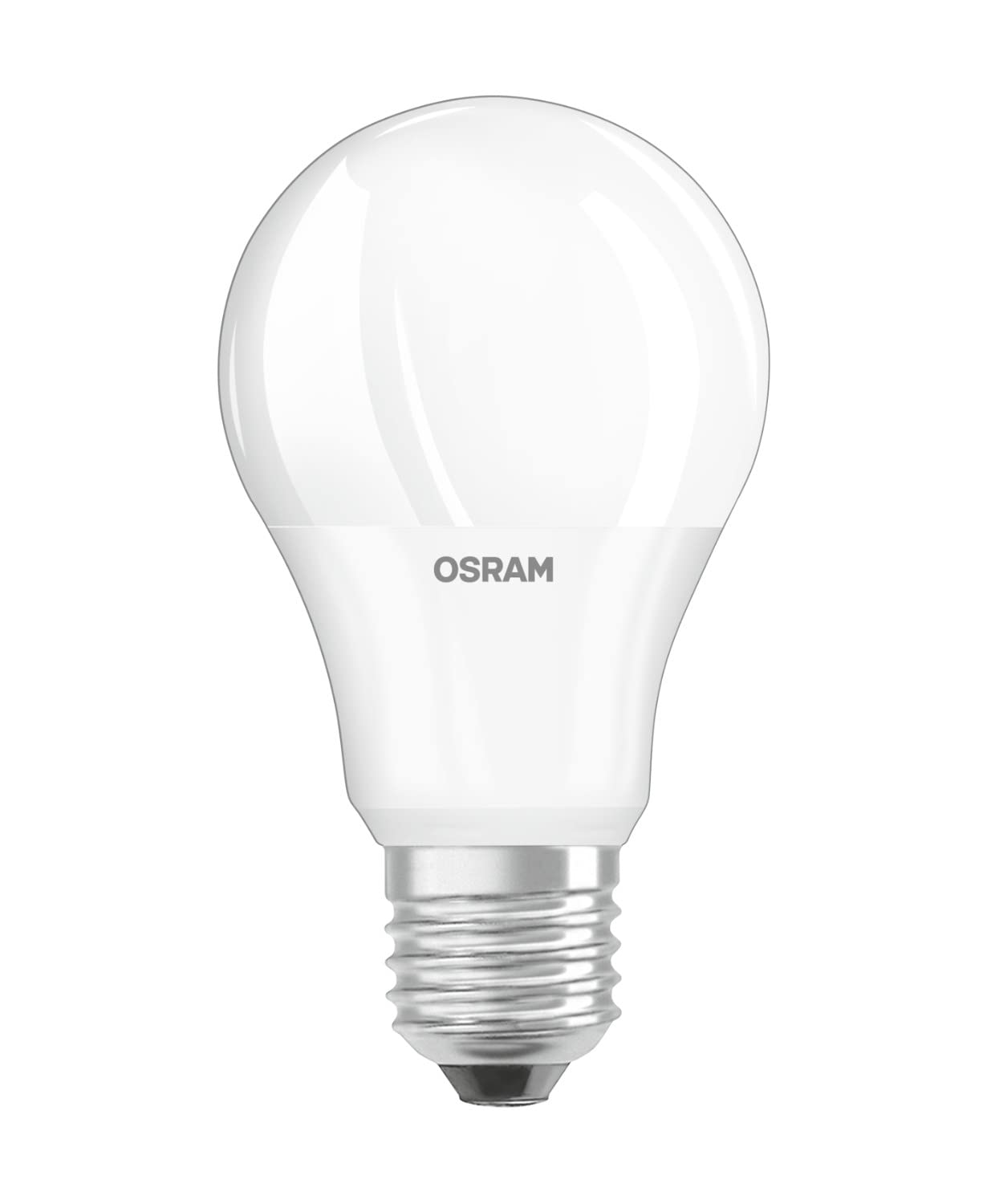 OSRAM LED Base Classic A, en forma de bombilla con casquillo E27, No regulable, Sustituye a 60 vatios, Mate, Blanco cálido - 2700 Kelvin, 10 x paquete de 3