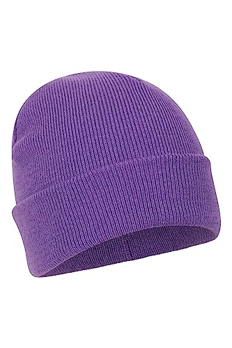 Mountain Warehouse Augustine Kids Beanie - Breathable, Warm & Cosy, Boys & Girls - Best for Autumn Winter, Skiing, Running, Cycling, Outdoors & Sports Purple
