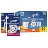 Juven Therapeutic Nutrition Drink Mix Powder for Wound Healing Support, Includes Collagen Protein, Orange 30 Count & Fruit Punch 30 Count, 60 Total Packets