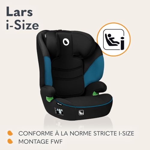 LIONELO Lars siege auto 100-150cm (15 à 36 kg) Groupe 2/3 (4-12 ans) réglage de l’appuie-tête en 6 étapes, renforts latéraux accoudoirs, universel pour toutes les voitures – vue 3