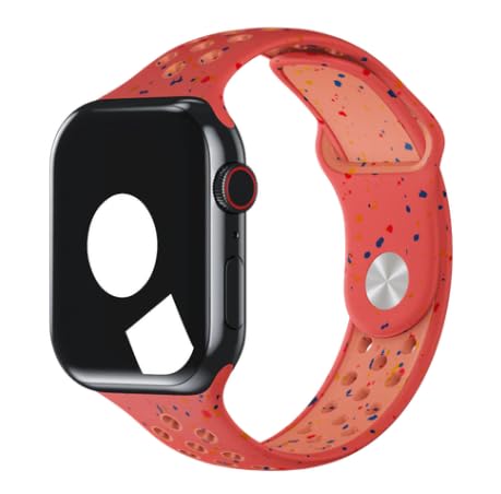 Image of TechMount Silicone Luxury Dotted Sports Watch Band Strap Compatible with Apple Watch Straps 42mm 44mm 45mm 46mm 49mm iWatch Ultra & SE & Series 8 /7 /6 /5 /4 /3 /2 /1 Breathable Replacement Strap