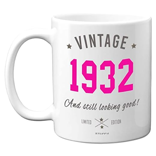 Taza vintage 1931 (años 90) – 1931 regalos cumpleaños mujeres, 90 tazas cumpleaños mujeres, tazas 90 tazas cerámica aptas lavavajillas, tazas cerámica 11 onzas, Stuff4