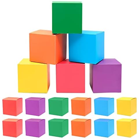 18 Pack Small Gift Boxes with Lids, Diy Gift Boxes Square Gift Boxes Packaging Craft Boxes Empty Boxes for Gifts, Christmas Day, Birthday Party, Wedding(4 X 4 X 4inch) Cover