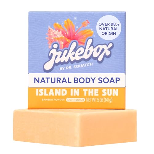 JUKEBOX Natural Womens Bar Soap Creamy Lather Shower & Bath Soap Crafted Using Cold Process With Natural Oils No Harsh Ingredients Island in the Sun 5oz