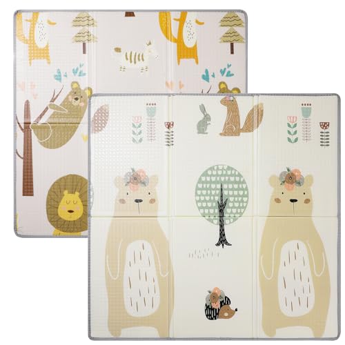HB.YE Spielmatte baby Teppich Babymatte faltbarer Spieldecke Krabbelmatte baby Bodenmatte XPE...