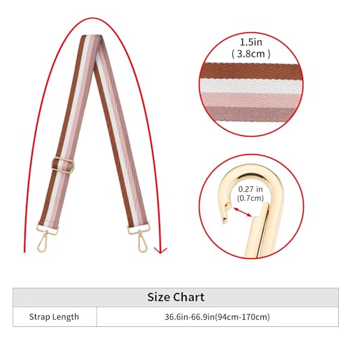 Image of ZOOEASS Wide Shoulder Strap Adjustable Replacement Belt Guitar Style Crossbody Bag Handbag Strap Multicolor Canvas Straps(Wide:1.5in)(Color35)