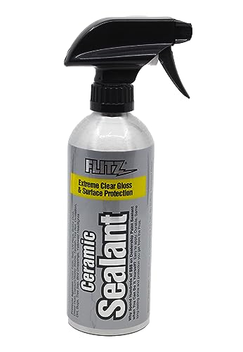 Flitz Ceramic Sealant - 16oz Bottle of USA-Made Ceramic Coating for Cars, Boats, Glass - Repels Water, Polishes, and Protects for 1 Year - Ceramic Car Spray Made for All Metals, Fiberglass