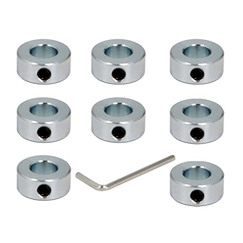 Befenybay BE128 8Pcs 1/2 Inch Bore Shaft Collar Lock Collar Zinc Plated Solid Steel cover