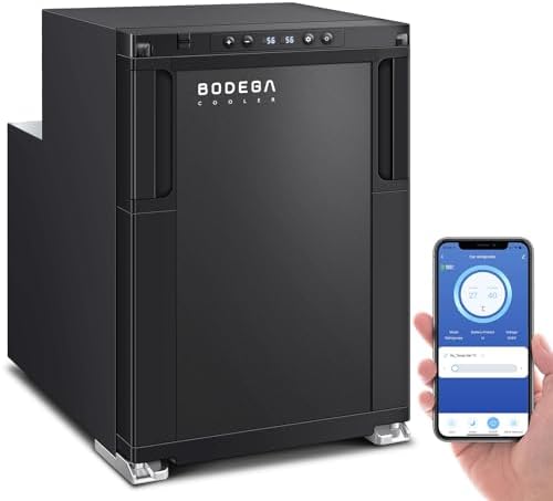 BODEGACOOLER 12 Volt Refrigerator, 1.6cu.ft RV Fridge with APP Control