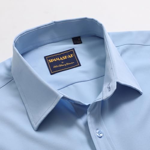Men's Dress Shirts Stretch Wrinkle Free Formal Long Sleeve Shirts Business Casual Button Down Shirt3