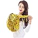 XIPEGPA 12 PCS Cheerleading Poms Squad Spirited Fun Cheering Metallic Foil Plastic Pom with Baton Handle for Dance Party Football Club Decoration