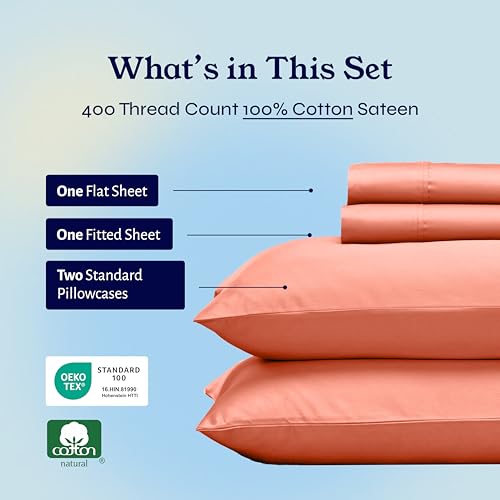 image for California Design Den Full Size Bed Sheets Set - Soft 400 Thread Count
