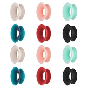 SEABABOO 12PCS Mute Style Pack for Earplugs Pack de Style Muet pour Bouchons d’Oreille Accessoires de Bouchons d’Oreilles 6 couleurs de bouchons d’oreilles en silicone bouchons d’oreilles antibruit