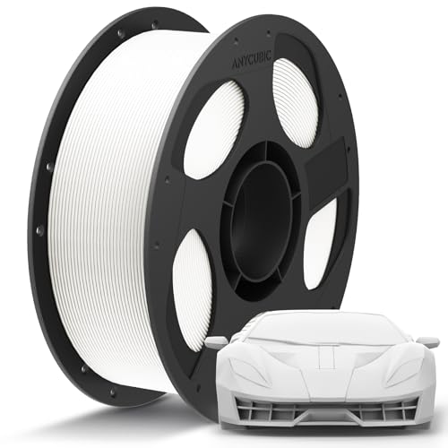 ANYCUBIC PLA+ Filament Weiß 1KG, 1.75mm PLA Plus Filament-3D-Druckmaterialien, Maßgenauigkeit +/-0,02mm, Intelligente Identifikation PLA+ Weiß