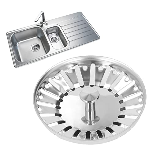 Colador para fregadero de cocina universal acero inoxidable