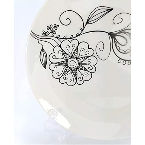 Illustrator handgeschilderde bloemen keramische schotel ronde platte fruitplaat westerse schotel persoonlijkheid kunstplaat