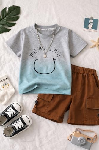 Image of Bold N Elegant Cotton Cute Cartoon Printed Half Sleeve T-Shirt And Shorts Clothing Set For Infant Toddler Baby Boy Girl