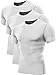 Neleus Men's 3 Pack Athletic Compression Under Base Layer Sport Shirt,White,L