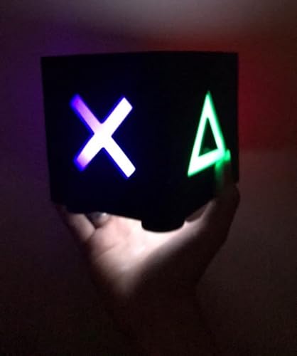 Luminária de Mesa Logo Playstation Preto Presente Gamer