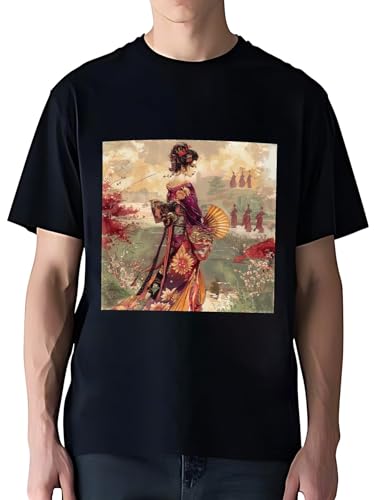 令和の浮世絵 和風 絵画 江戸 掛け軸 舞子 着物 女性 (69) Tシャツ 流行 欧米風 復古 映画 ロック メンズ/レディース 夏服 トップス 半袖 無地 通気性 人気 おしゃれ プリント シャツ ファッション ゆったり