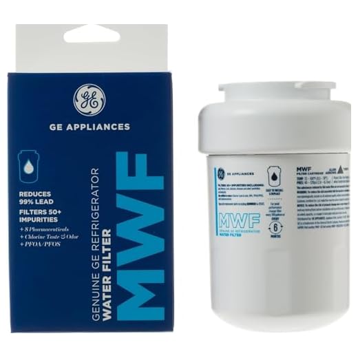 GE MWF Refrigerator Water Filter | Certified to Reduce Lead, Sulfur, and 50+ Other Impurities | Replace Every 6 Months for Best Results | Pack of 1