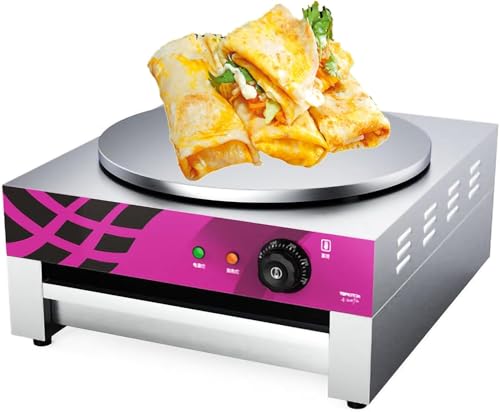 Máquina para hacer crepes de 2800 W con temperatura ajustable de 50 a 300 °C, calentamiento rápido en 3 segundos, protección contra sobrecalentamiento