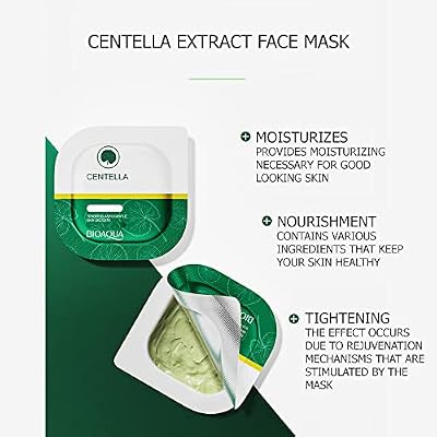 BIOAQUA Centella Asiatica Pudding Face Mask Cleanse Nourish Moisturizing Smooth Facial Skin 7.8g (8pack)