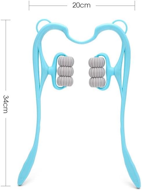 Miniatura 3 de LuxFit Rodillo de herramienta de masajeador manual de cuello para dolor Reilef, masajeador de hombros y cuello cervical Shiatsu Punto de activación