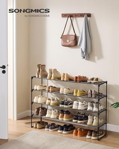 Image of SONGMICS Shoe Rack, 4-Tier Shoe Organizer, Metal Storage Shelf
