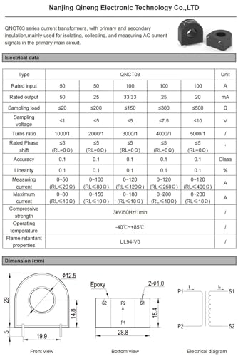 Transformador de corriente de precisión QNCT03 para solucionar problemas de espacio en cuadros 4