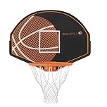 Bee-Ball Wall-Mounted Basketball Hoop - 44" Adjustable-Height Playset for Indoor and Outdoor Play - Shatter-Proof Backboard for Kids & Adults