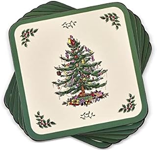 Spode Coasters Boxed Set, Wood, Multi-Colour, Set of 6