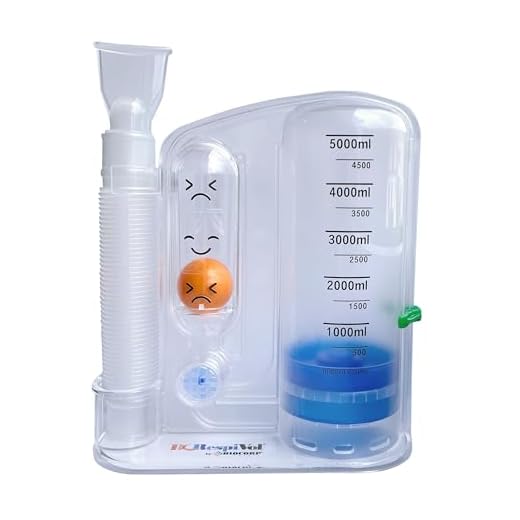 BC Respivol - Ejercitador, incentivador inspiratorio volumétrico - One ball spirometer - Ejercitador de espirometría (5000 ml)