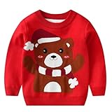 [HongzyFirm] クリスマス セーター キッズ ベビー服 ノルディック柄 プルオーバー 女の子 男の子 韓国風 面白い 防寒 可愛い 男女兼用 子供 長袖 丸首 インナー トップス ニット 子供服 厚手 春秋冬 暖かい ニットセーター 新年 プレゼント