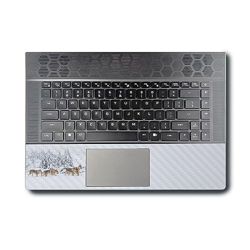 Image of MightySkins Carbon Fiber Skin Compatible with Alienware X16 R1 (2023) Full Wrap Kit - Wolf Pack | Protective, Durable Textured Carbon Fiber Finish | Easy to Apply & Change Styles | Made in The USA