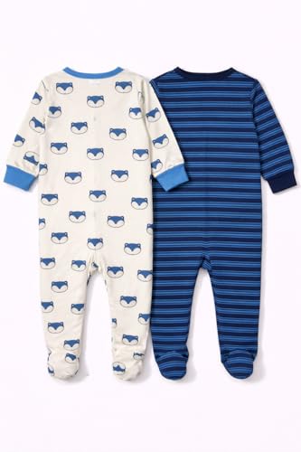 Image of TuddyBuddy 100% Cotton Multi Color Zipper Romper Sleepsuit /Romper /Jumpsuit for Baby Boy & Baby Girl