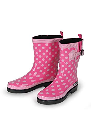 MADSea Damen Gummistiefel Ocean Halbschaft Pink mit Weißen Punkten, Größe:40 EU